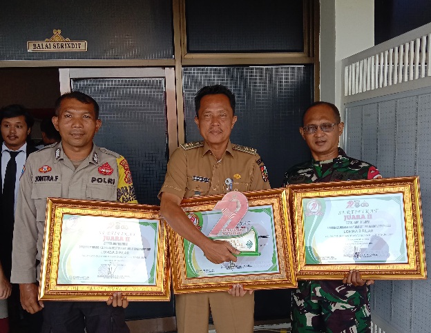 Kelurahan Pebatuan Sabet Juara II Lomba Sinergitas Tiga Pilar Polda Riau